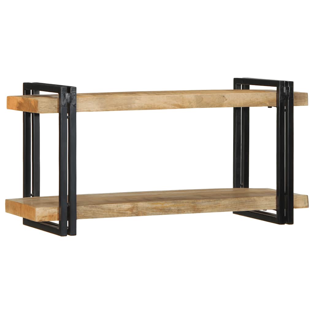 Wall Shelf 90x33x45 cm Solid Rough Wood Mango